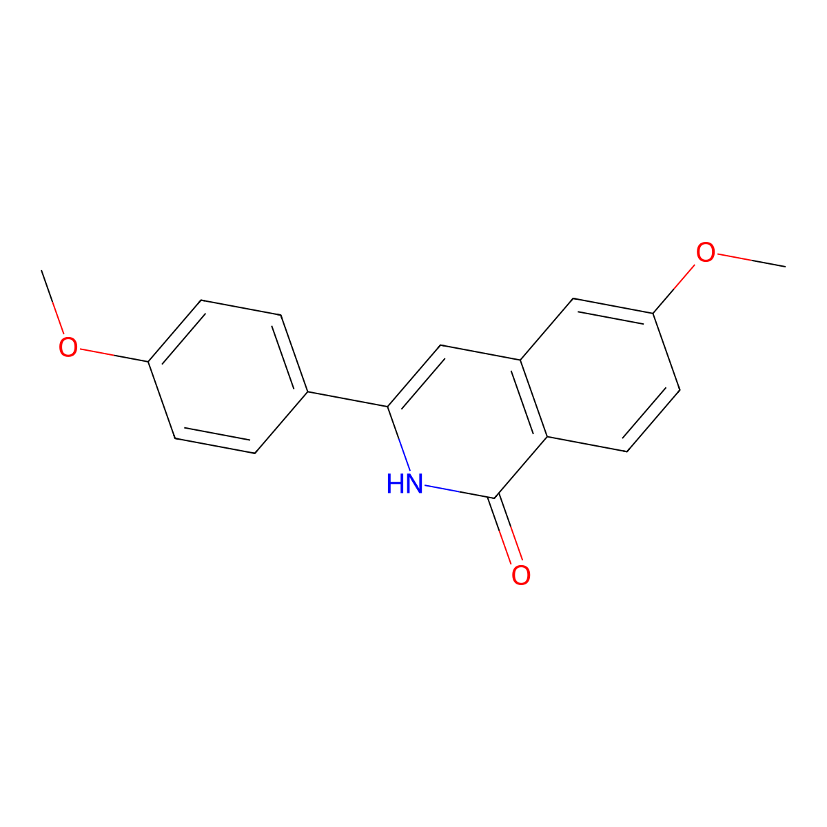 6-Methoxy-3-(4-methoxyphenyl)isoquinolin-1(2H)-one molecular structure, CAS 223553-41-1