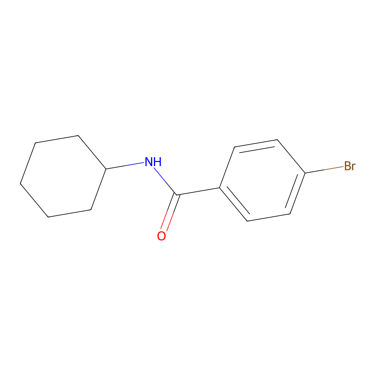 4-bromo-N-cyclohexylbenzamide molecular structure, CAS 223553-87-5
