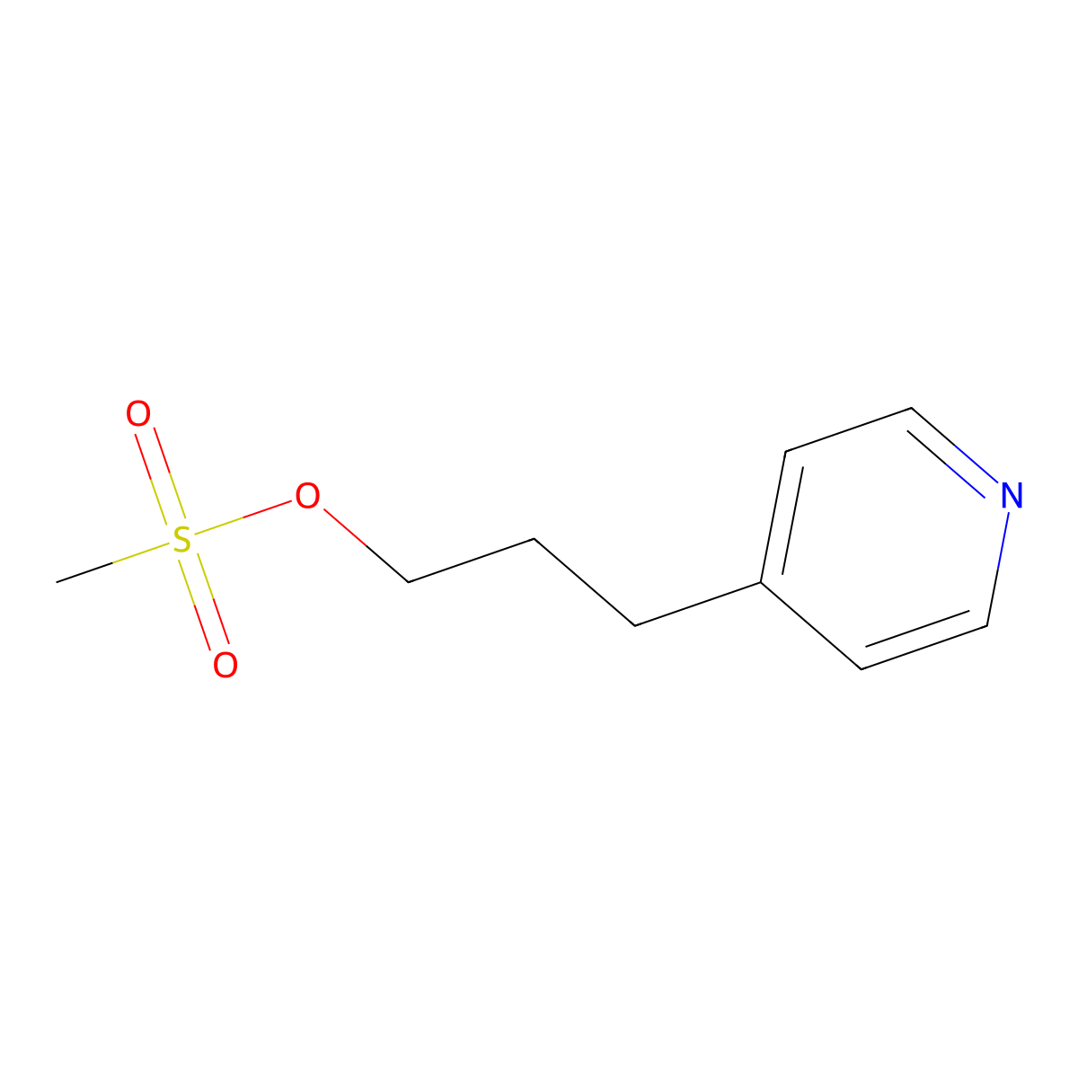 4-Pyridinepropanol, 4-methanesulfonate molecular structure, CAS 223555-76-8