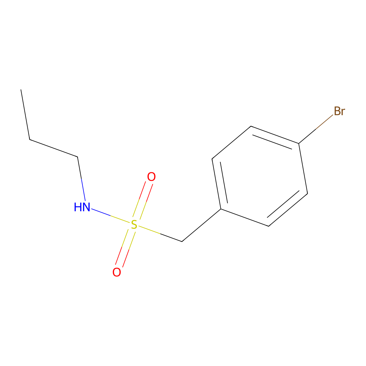 1-(4-Bromophenyl)-N-propylmethanesulfonamide molecular structure, CAS 223555-85-9