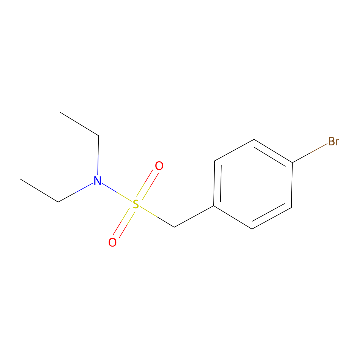 1-(4-bromophenyl)-N,N-diethylmethanesulfonamide molecular structure, CAS 223555-86-0