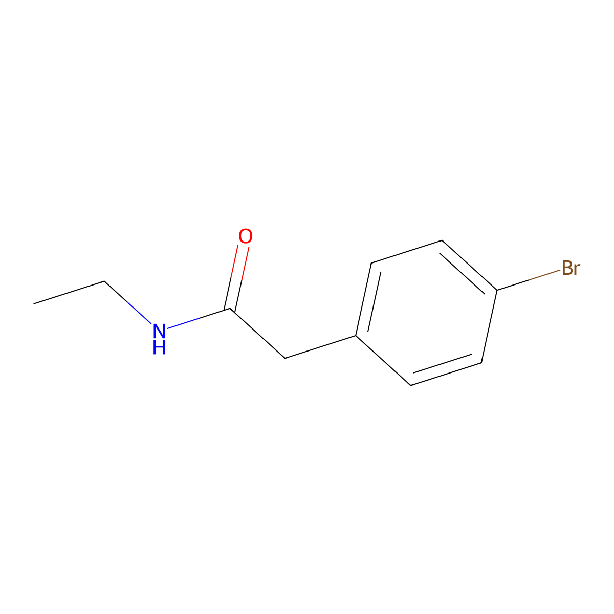 2-(4-bromophenyl)-N-ethylacetamide molecular structure, CAS 223555-90-6
