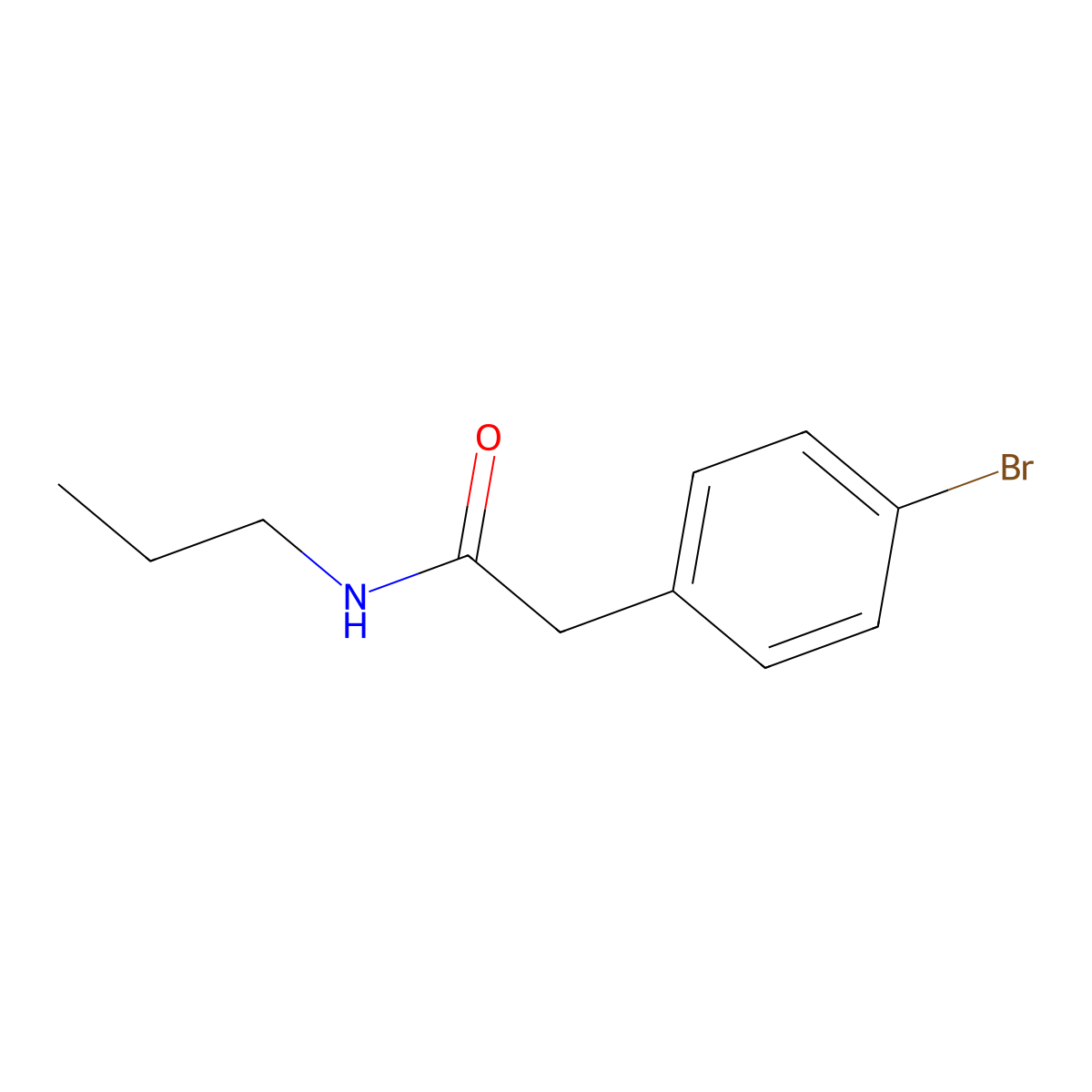 2-(4-bromophenyl)-N-propylacetamide molecular structure, CAS 223555-91-7