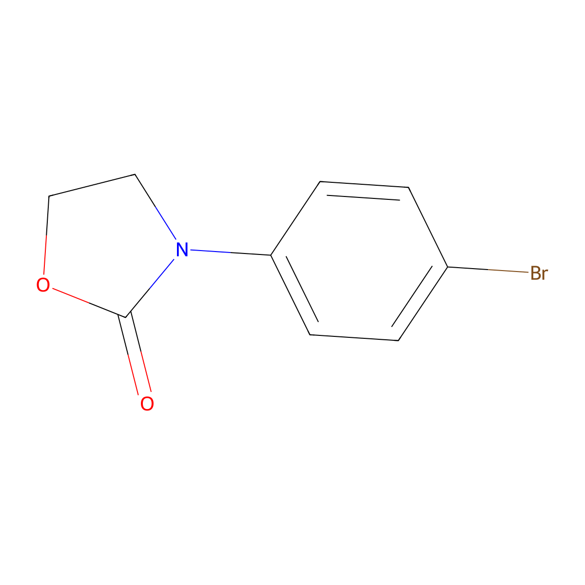 3-(4-Bromophenyl)-1,3-oxazolidin-2-one molecular structure, CAS 223555-95-1