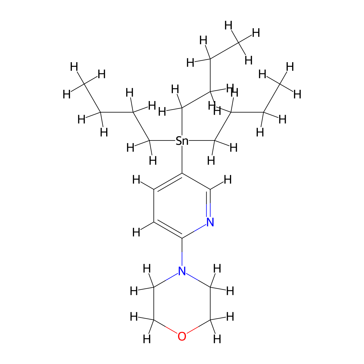 2-Morpholino-5-(tributylstannyl)pyridine molecular structure, CAS 223556-07-8