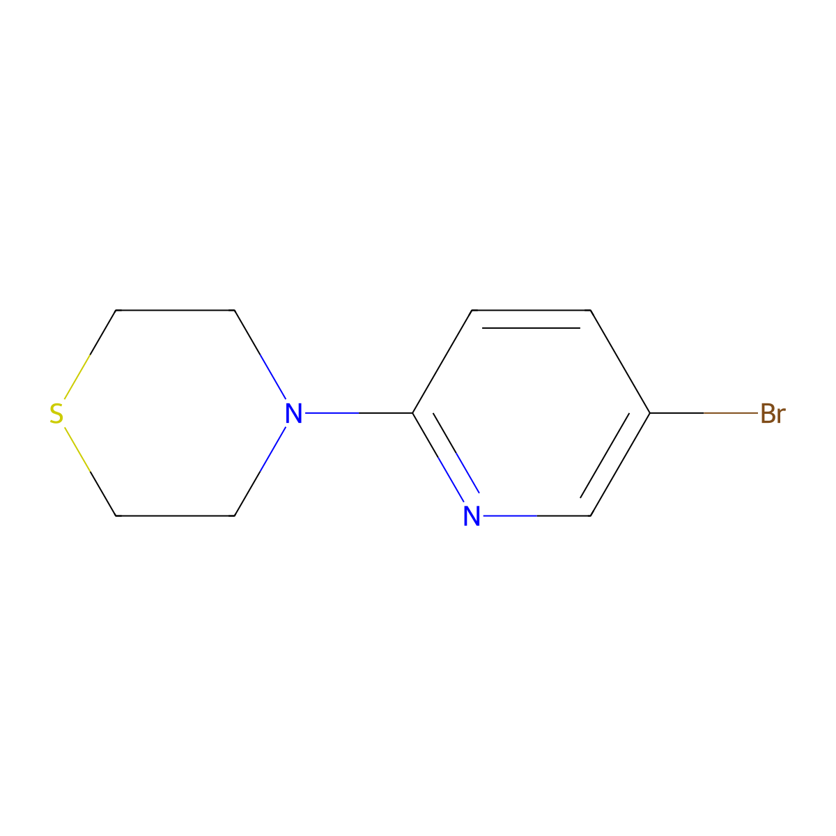 4-(5-Bromopyridin-2-yl)thiomorpholine molecular structure, CAS 223556-42-1