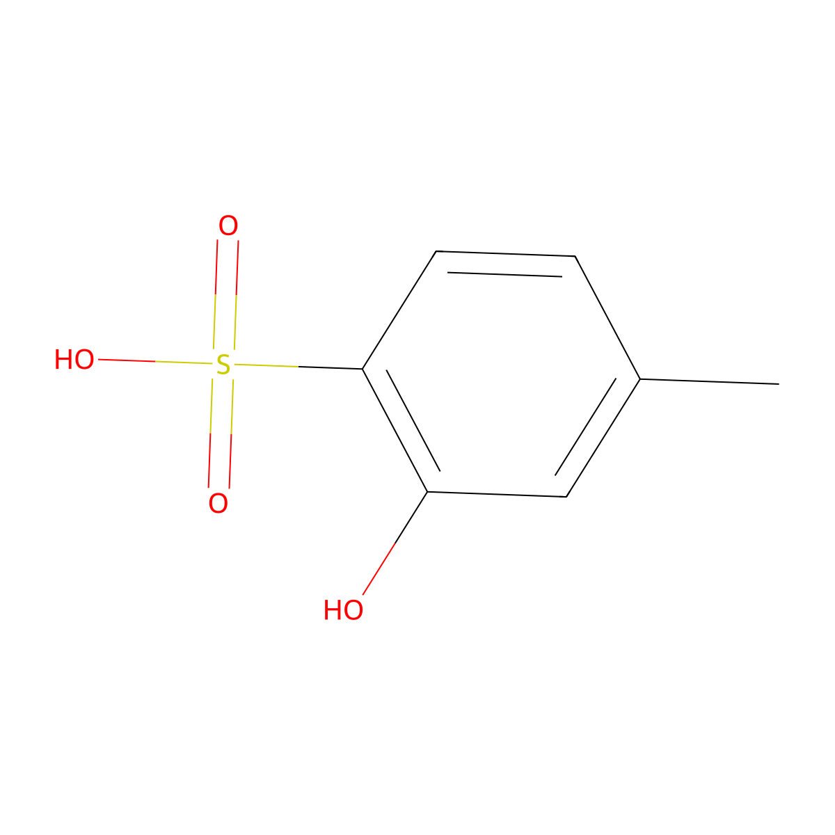 2-Hydroxy-4-methylbenzenesulfonic acid molecular structure, CAS 22356-80-5