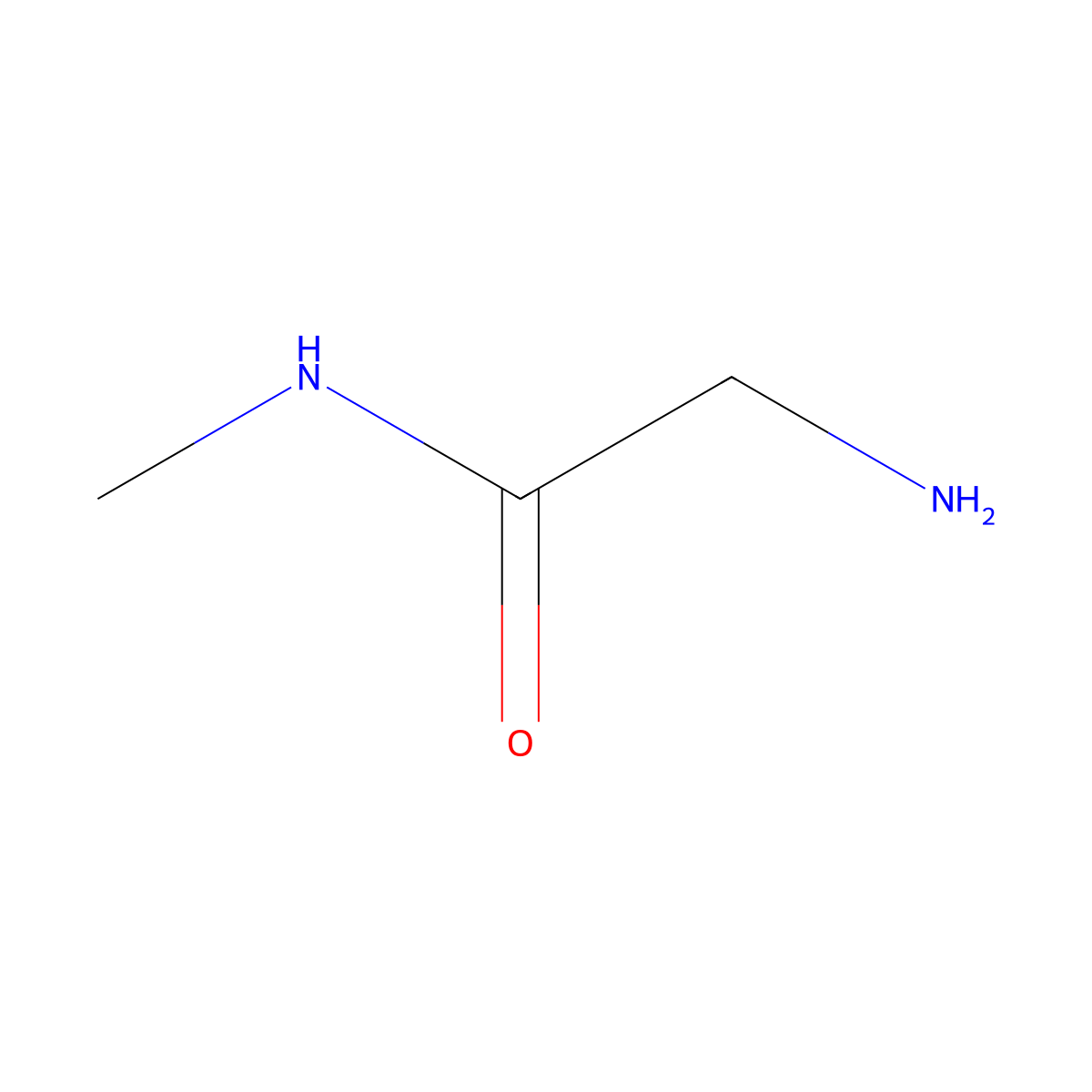 2-amino-N-methylacetamide molecular structure, CAS 22356-89-4