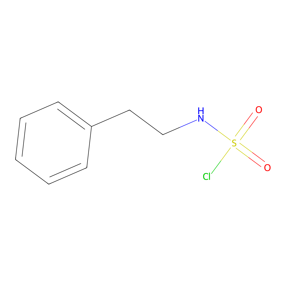 N-(2-phenylethyl)sulfamoyl chloride molecular structure, CAS 223560-62-1