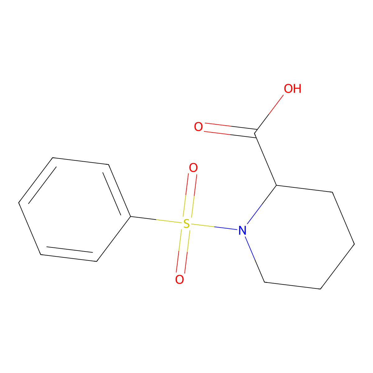 1-(Benzenesulfonyl)piperidine-2-carboxylic acid molecular structure, CAS 223562-03-6