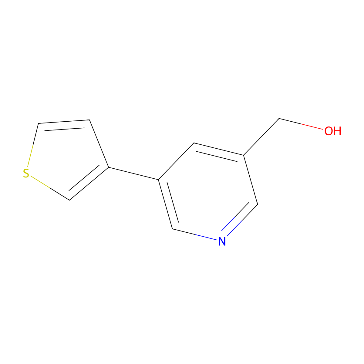 (5-(Thiophen-3-yl)pyridin-3-yl)methanol molecular structure, CAS 223563-61-9