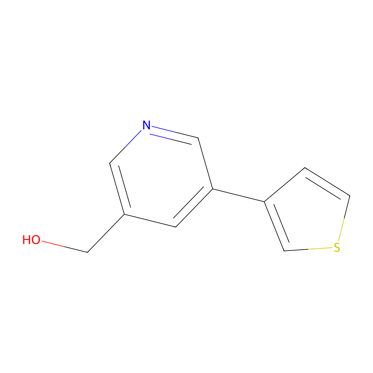 (5-(Thiophen-3-yl)pyridin-3-yl)methanol molecular structure, CAS 223563-61-9