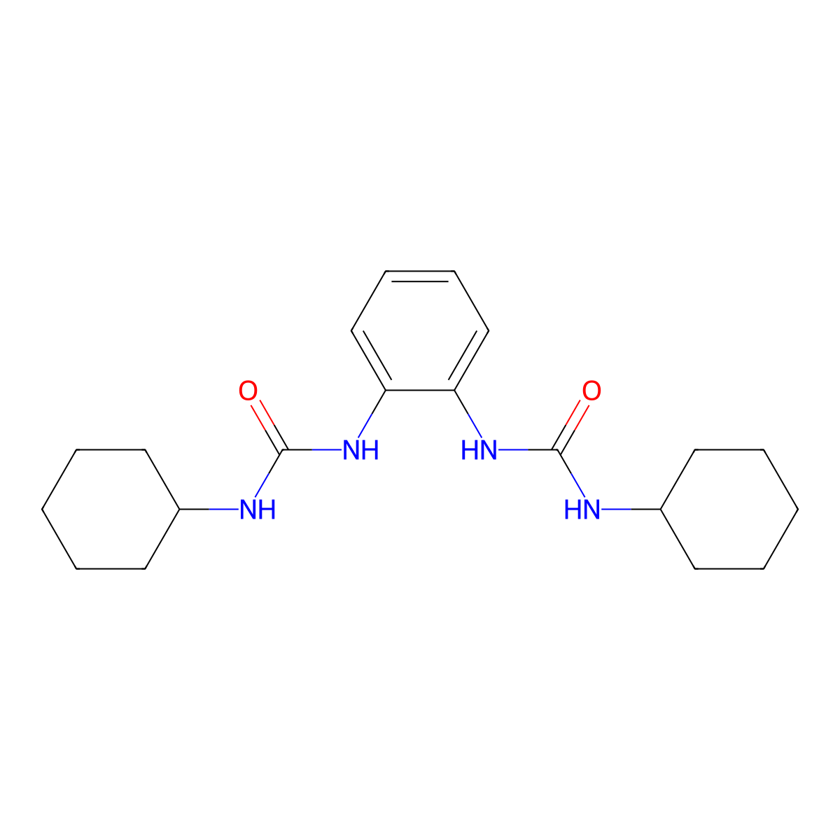 N',N'''-1,2-phenylenebis(N-cyclohexylurea) molecular structure, CAS 223564-55-4