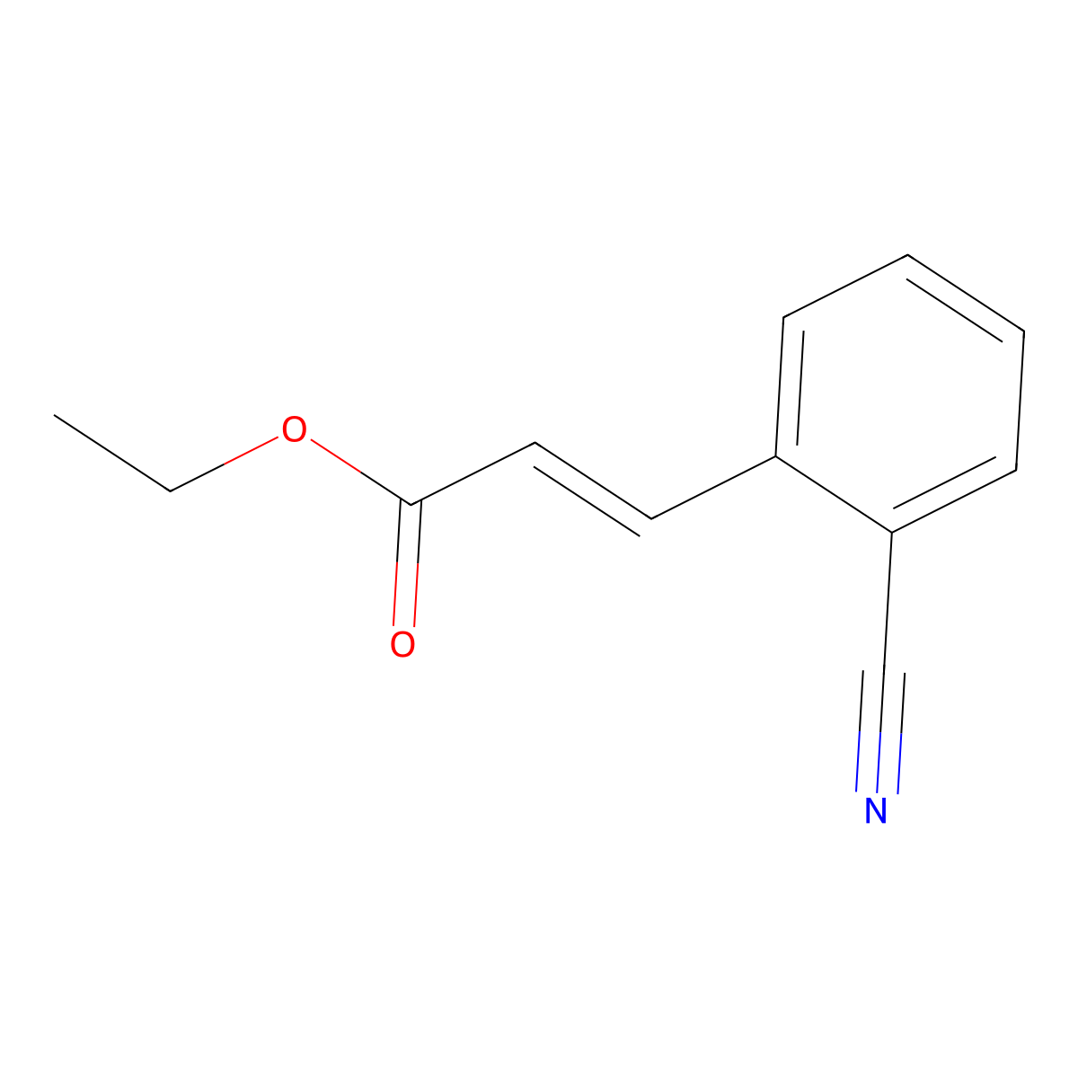 (E)-Ethyl 3-(2-cyanophenyl)acrylate molecular structure, CAS 223567-59-7