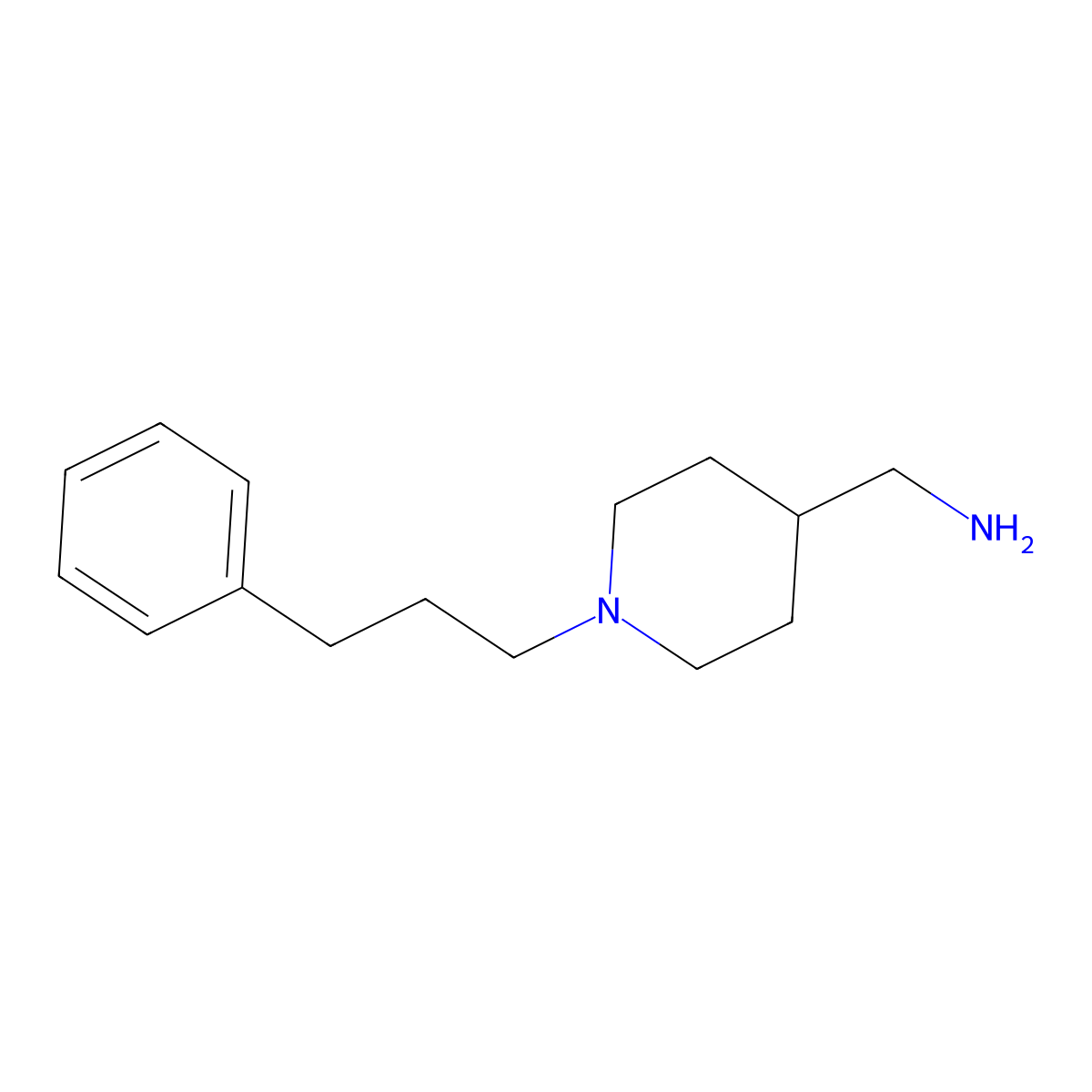 1-[1-(3-Phenylpropyl)piperidin-4-yl]methanamine molecular structure, CAS 223567-74-6