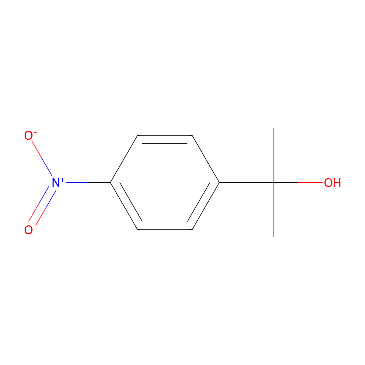 2-(4-Nitrophenyl)propan-2-ol molecular structure, CAS 22357-57-9