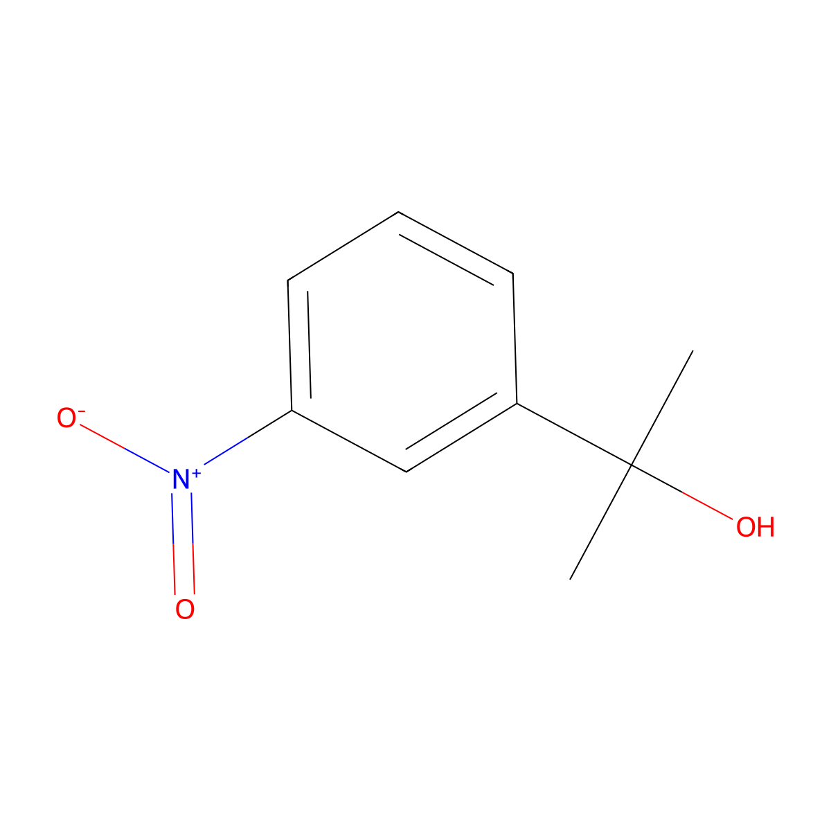 2-(3-Nitrophenyl)propan-2-ol molecular structure, CAS 22357-58-0