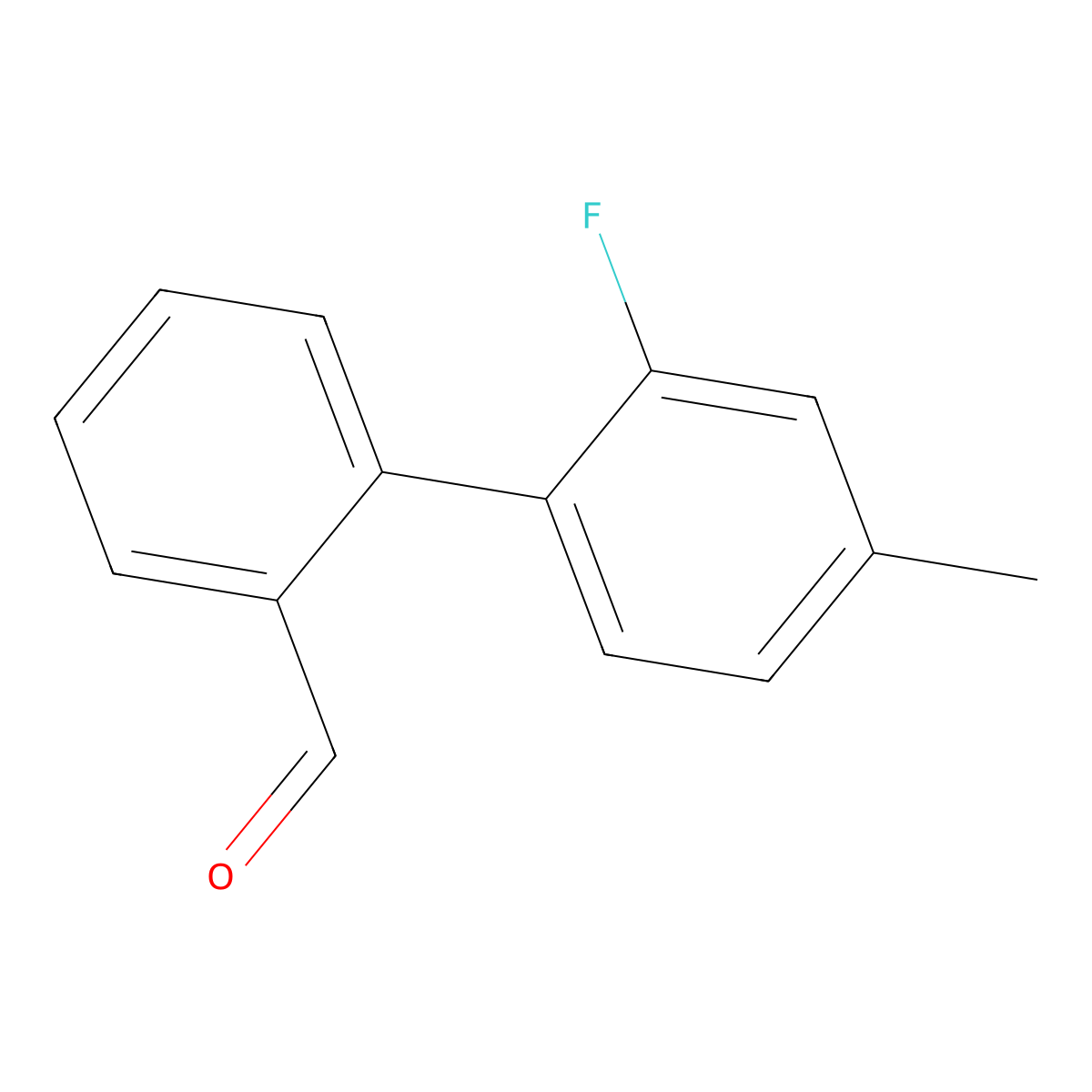 2-(2-Fluoro-4-methylphenyl)benzaldehyde molecular structure, CAS 223575-38-0