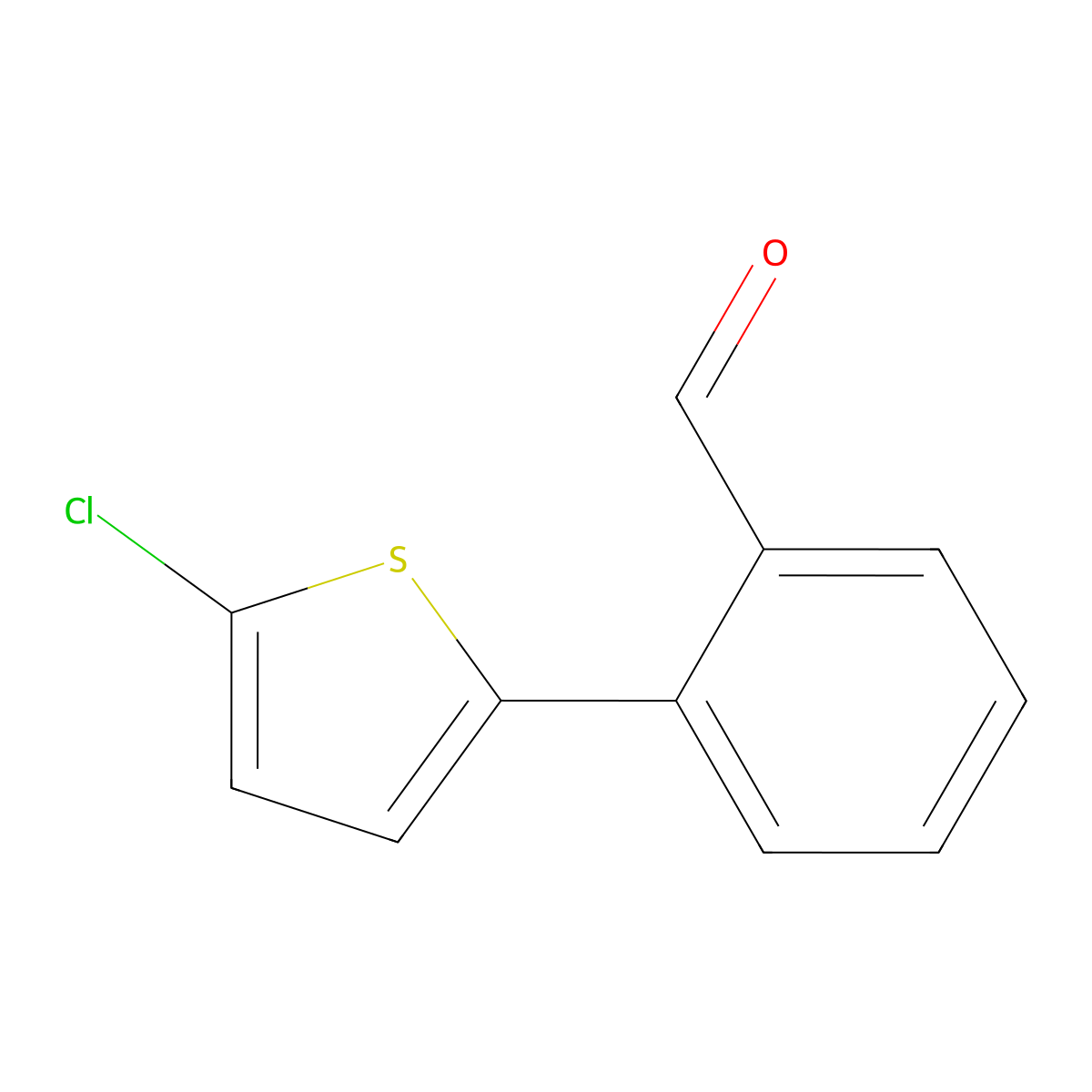 (5-Chloro-thiophen-2-yl)-benzaldehyde molecular structure, CAS 223575-78-8