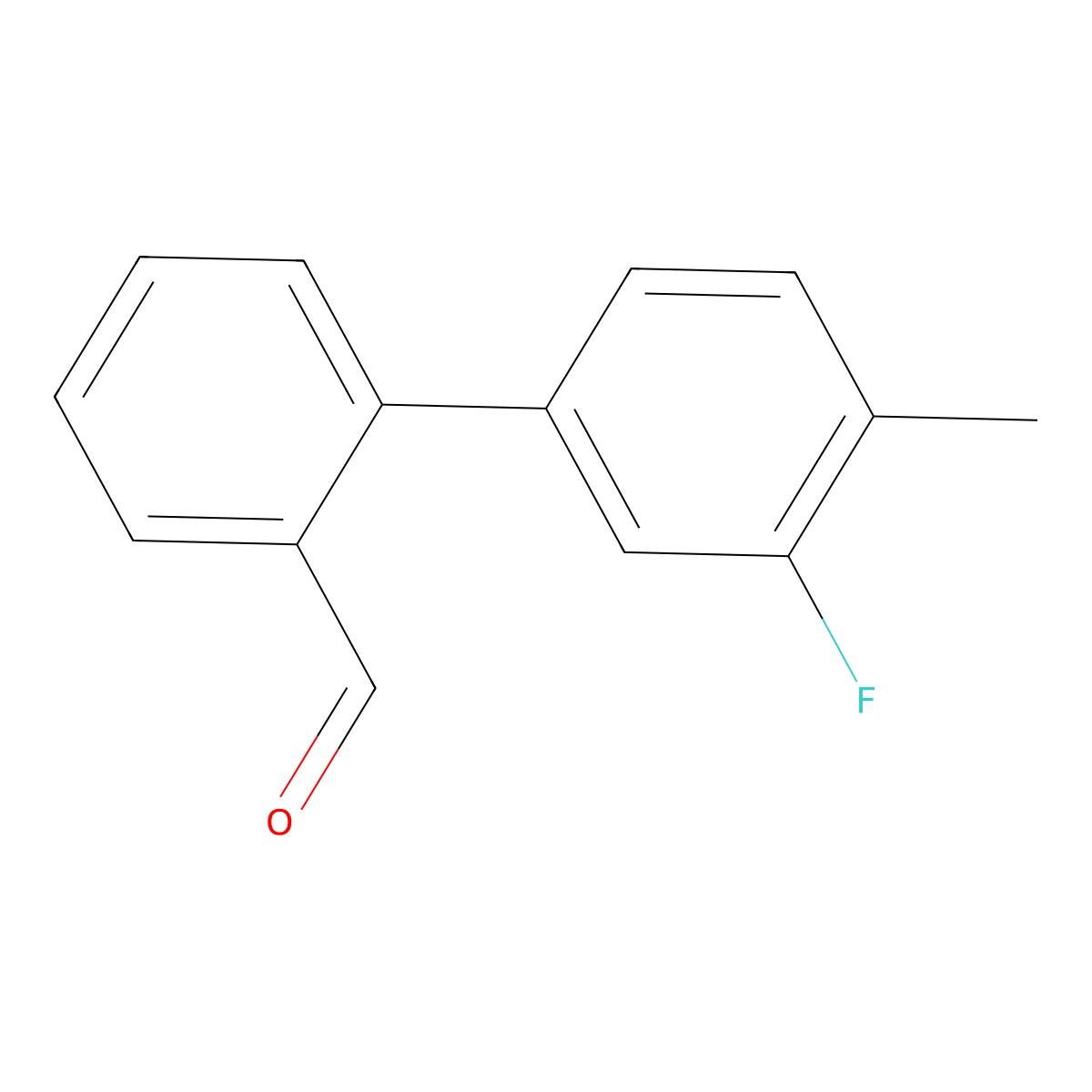 2-(3-Fluoro-4-methylphenyl)benzaldehyde molecular structure, CAS 223575-80-2