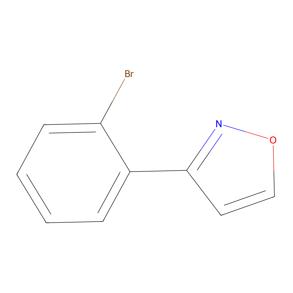 3-(2-Bromophenyl)-1,2-oxazole molecular structure, CAS 223576-76-9