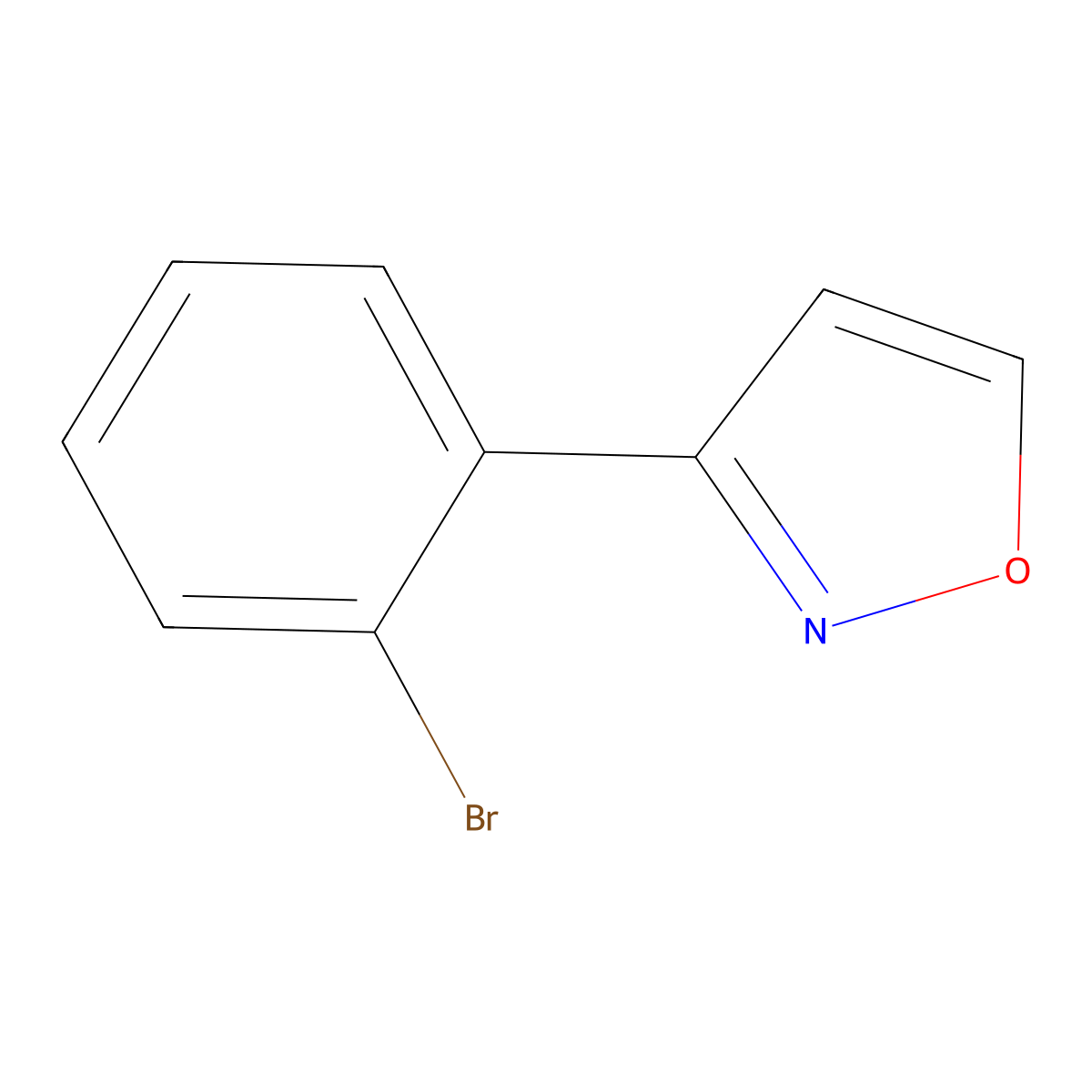 3-(2-Bromophenyl)-1,2-oxazole molecular structure, CAS 223576-76-9
