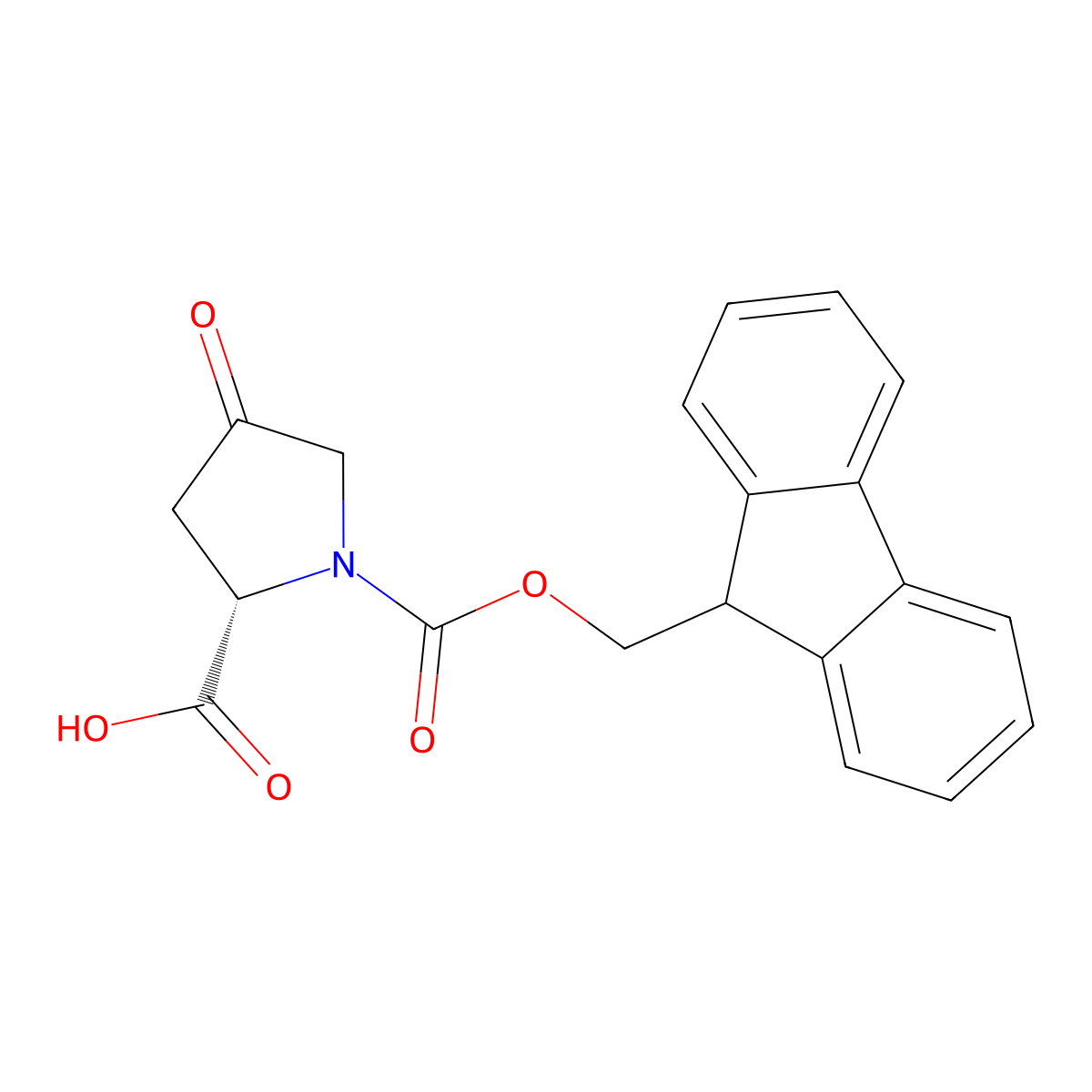 Fmoc-L-Pro(4-Keto)-OH molecular structure, CAS 223581-83-7
