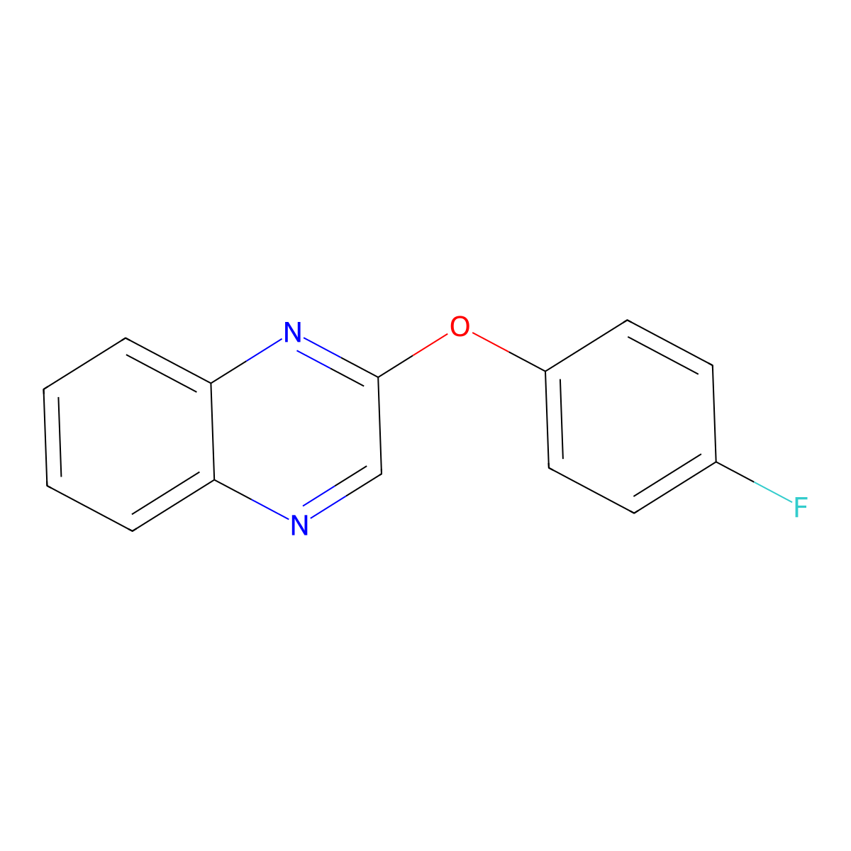 2-(4-Fluorophenoxy)quinoxaline molecular structure, CAS 223592-22-1