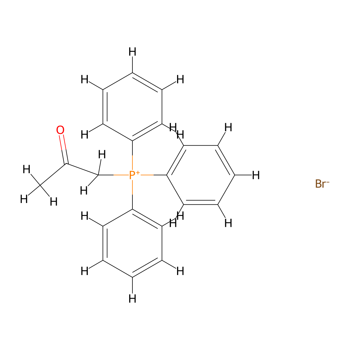 Acetonyltriphenylphosphonium bromide molecular structure, CAS 2236-01-3
