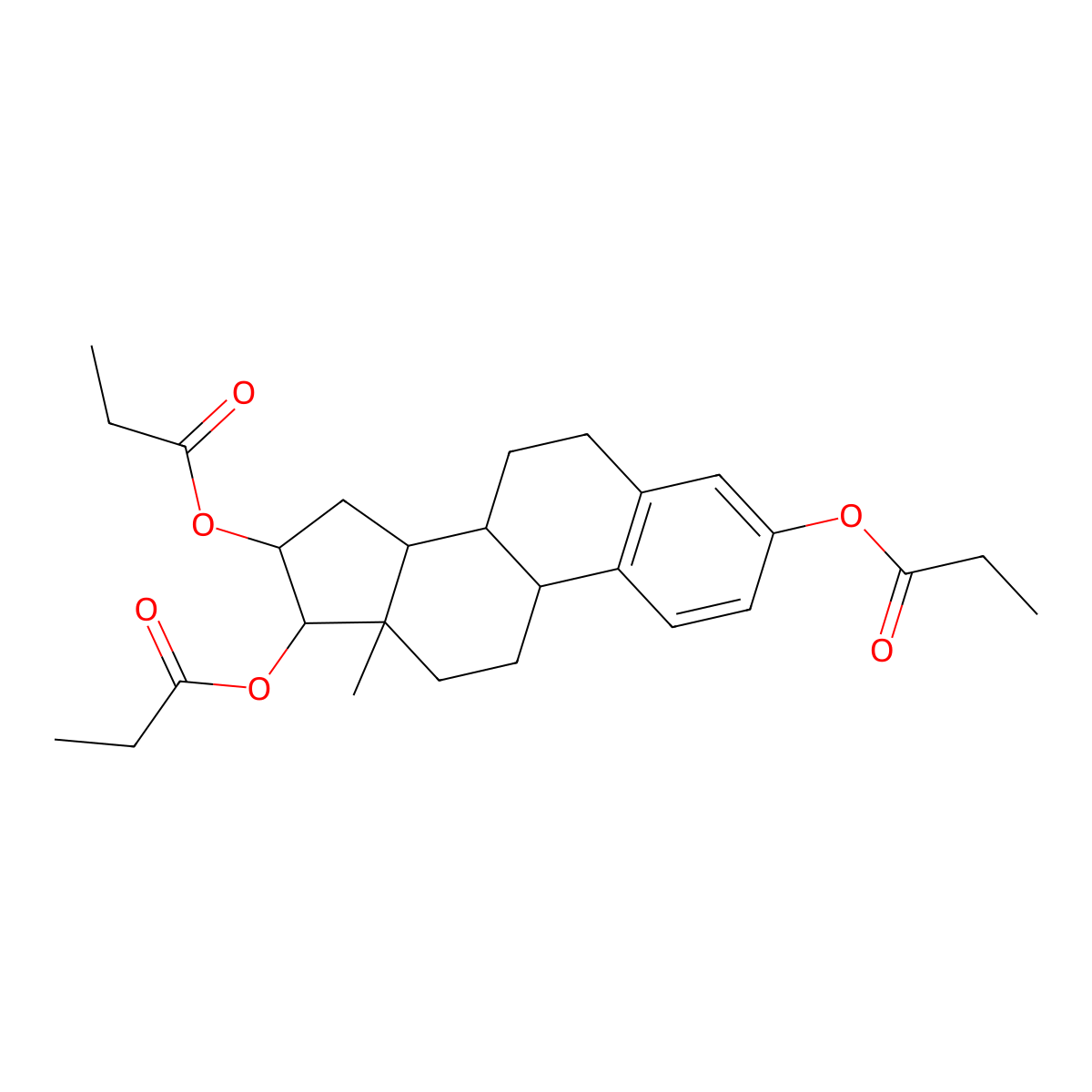 Estriol Tripropionate molecular structure, CAS 2236-31-9