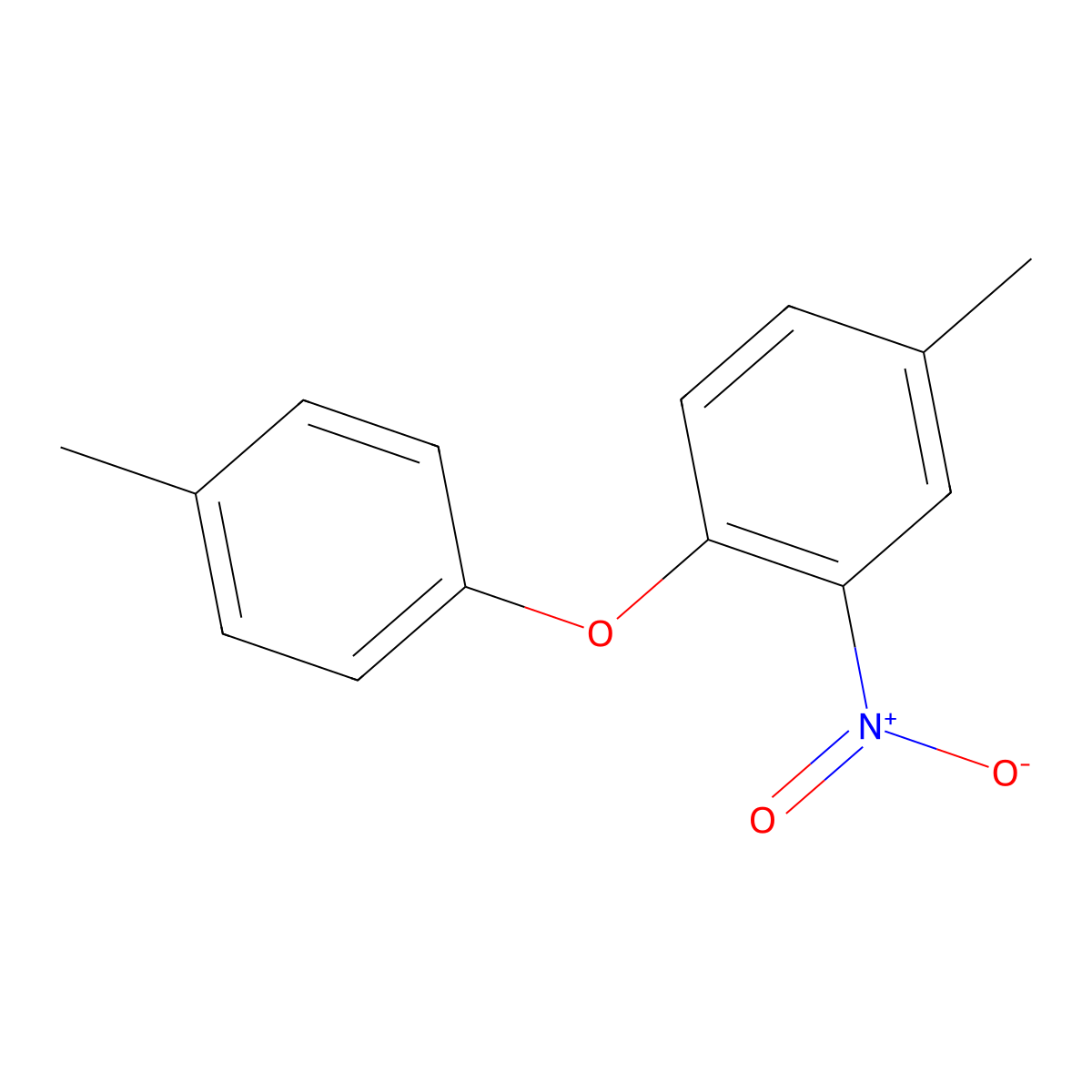 4-Methyl-1-(4-methylphenoxy)-2-nitrobenzene molecular structure, CAS 2236-38-6