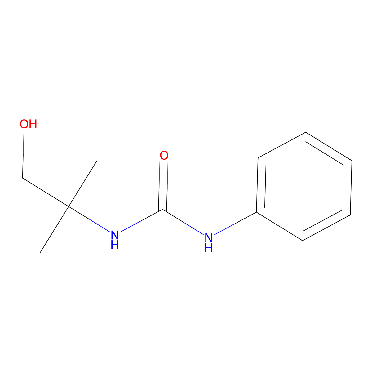 N-(2-hydroxy-1,1-dimethylethyl)-N'-phenylurea molecular structure, CAS 223600-51-9