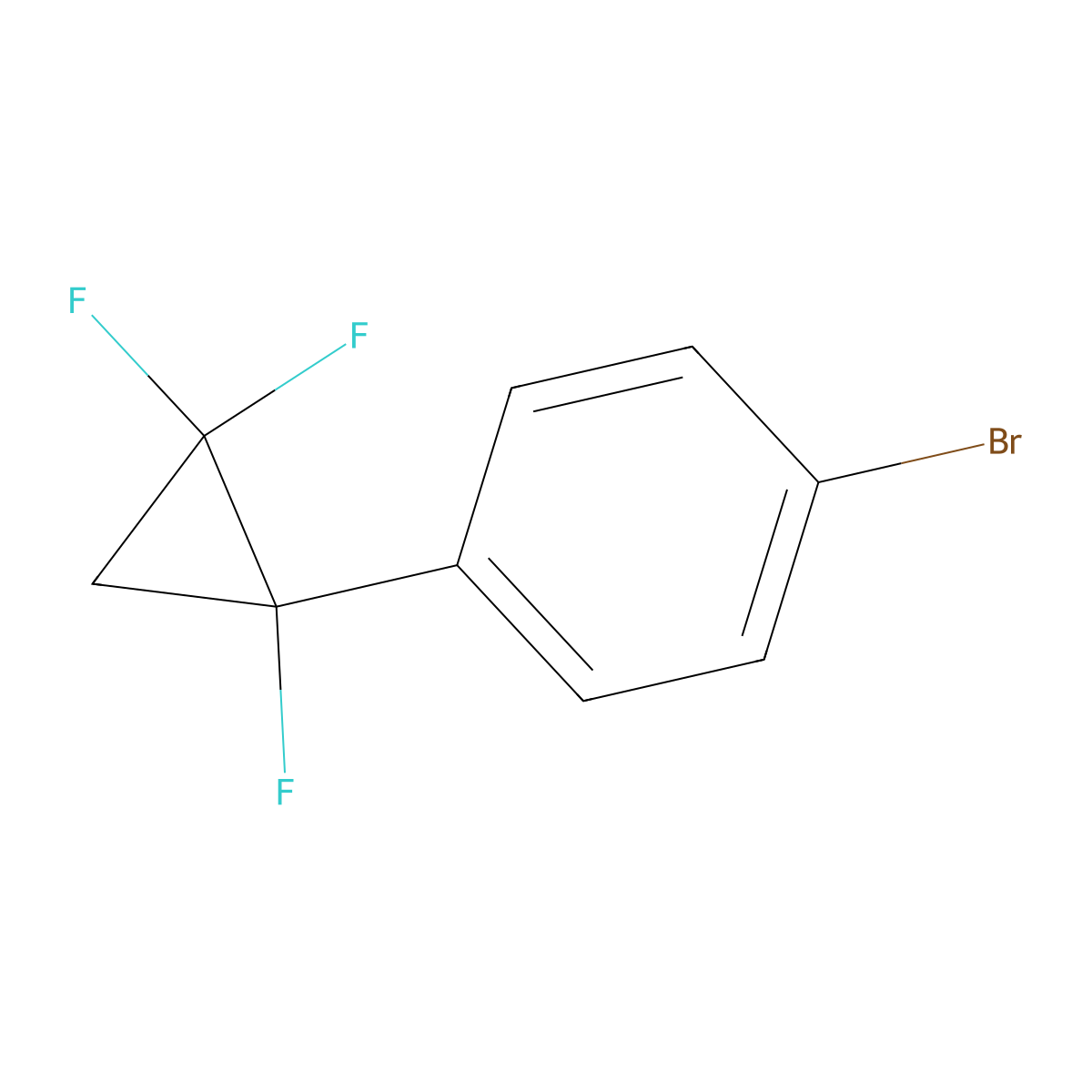 1-Bromo-4-(1,2,2-trifluorocyclopropyl)benzene molecular structure, CAS 2236045-43-3