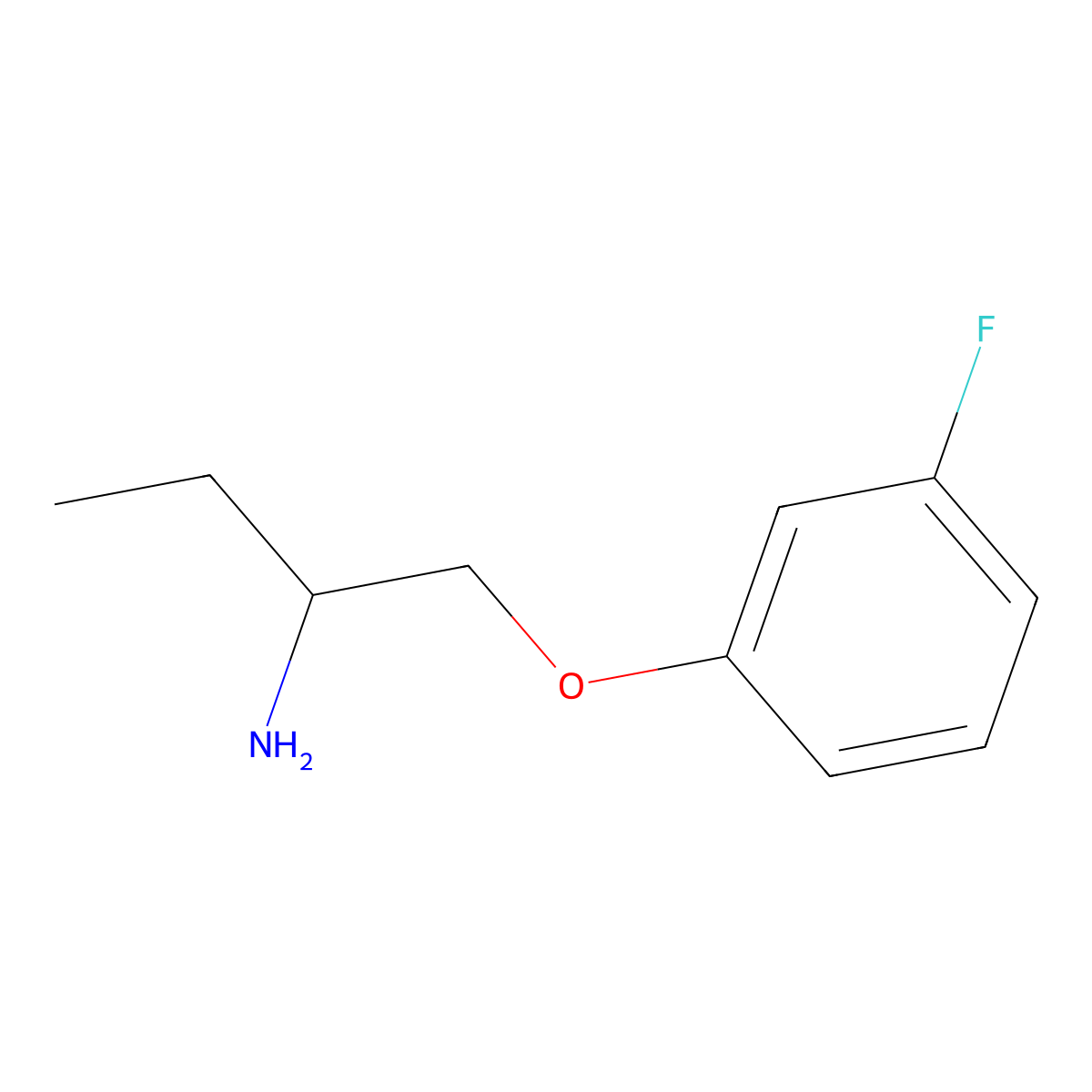 1-(3-Fluorophenoxy)butan-2-amine molecular structure, CAS 223606-18-6