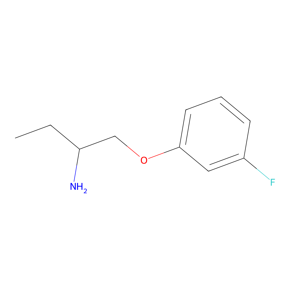 1-(3-Fluorophenoxy)butan-2-amine molecular structure, CAS 223606-18-6