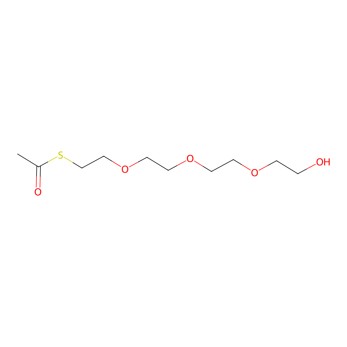 S-acetyl-PEG4-alcohol molecular structure, CAS 223611-42-5