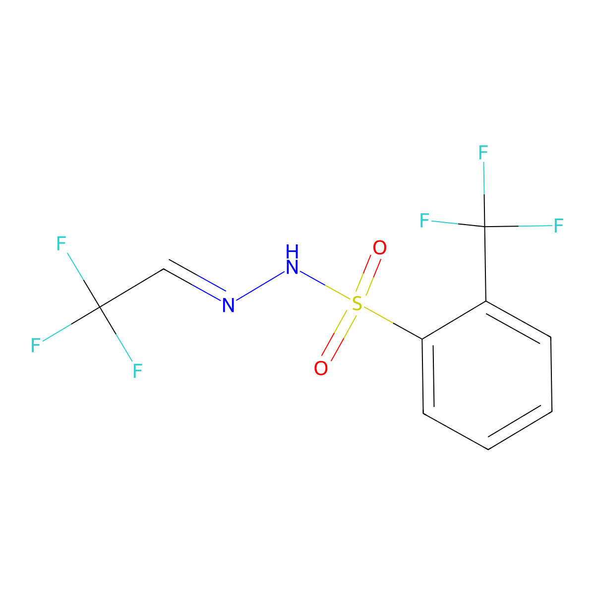 Trifluoroacetaldehyde N-triftosylhydrazone molecular structure, CAS 2236129-81-8