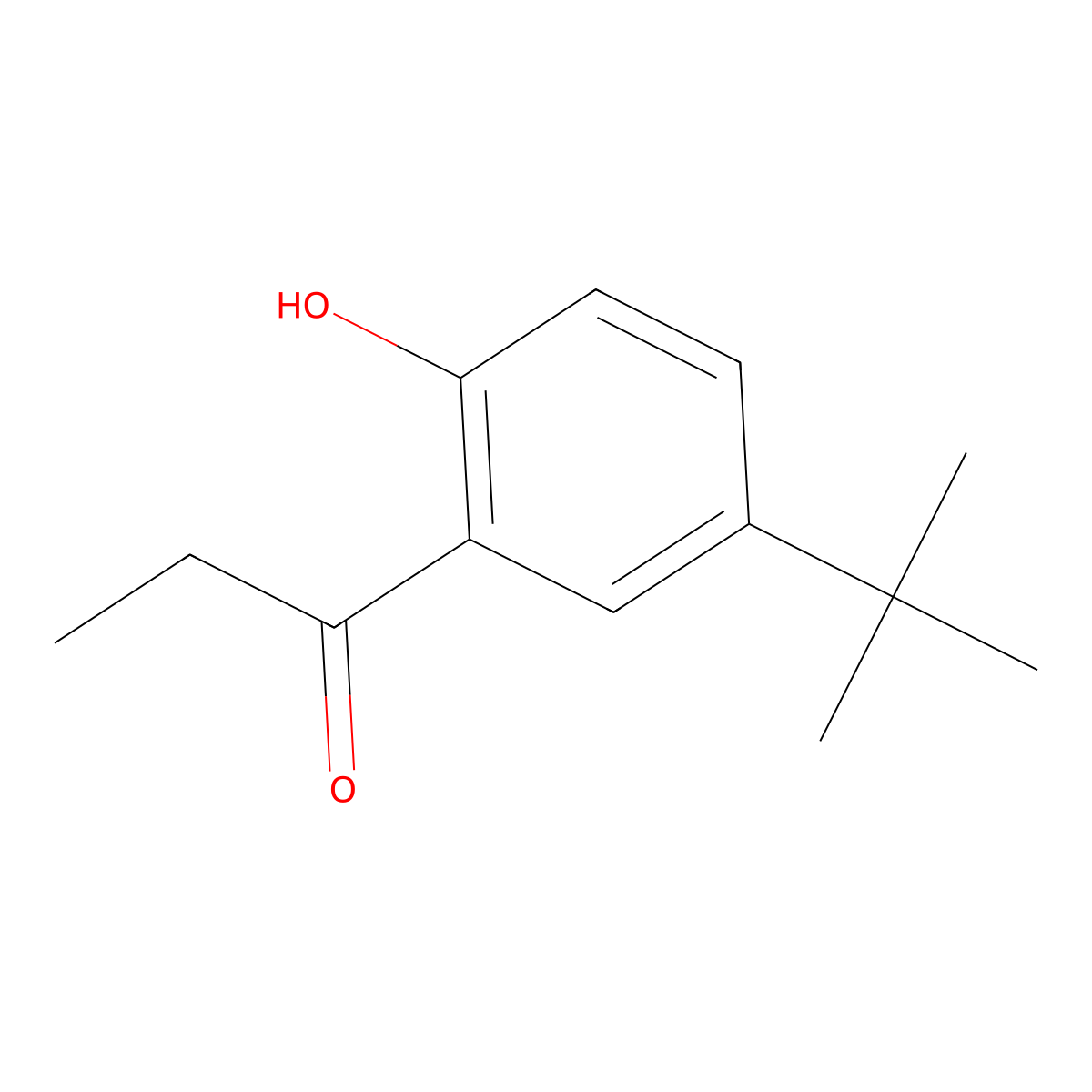 1-(5-Tert-butyl-2-hydroxyphenyl)propan-1-one molecular structure, CAS 22362-63-6