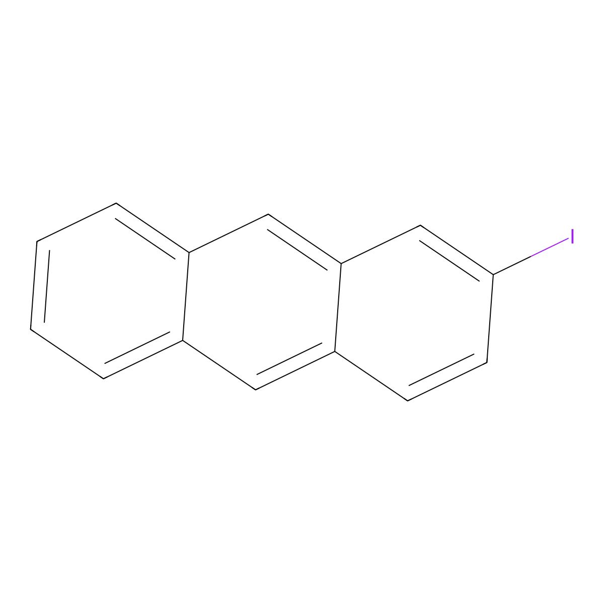 2-Iodoanthracene molecular structure, CAS 22362-94-3