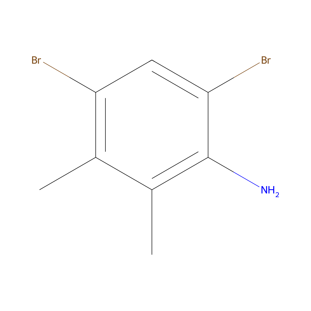 4,6-Dibromo-2,3-dimethylaniline molecular structure, CAS 22364-27-8