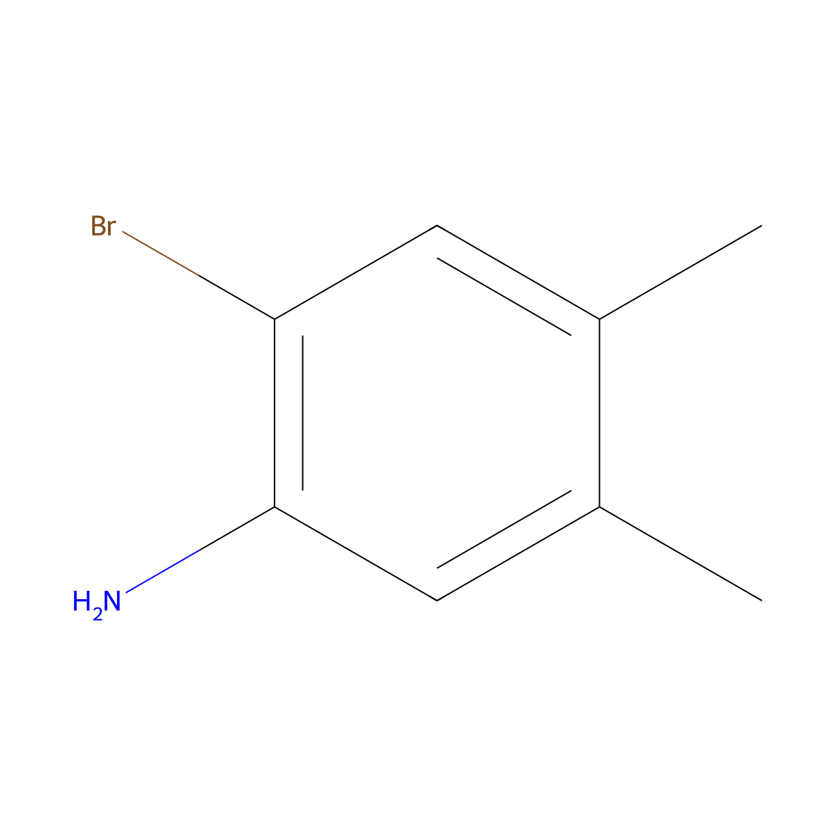 2-Bromo-4,5-dimethylaniline molecular structure, CAS 22364-29-0