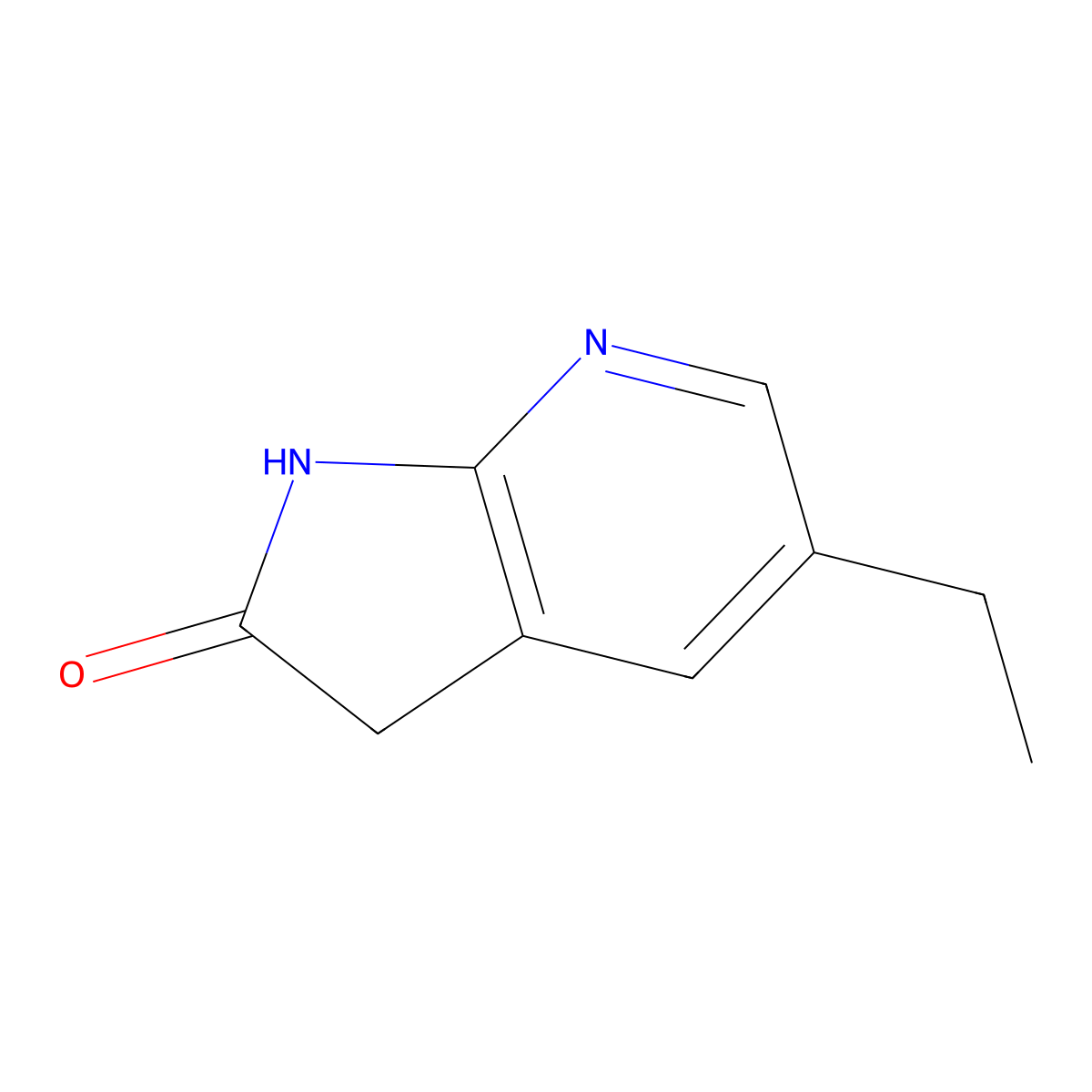 5-ethyl-1H-pyrrolo[2,3-b]pyridin-2(3H)-one molecular structure, CAS 223646-11-5