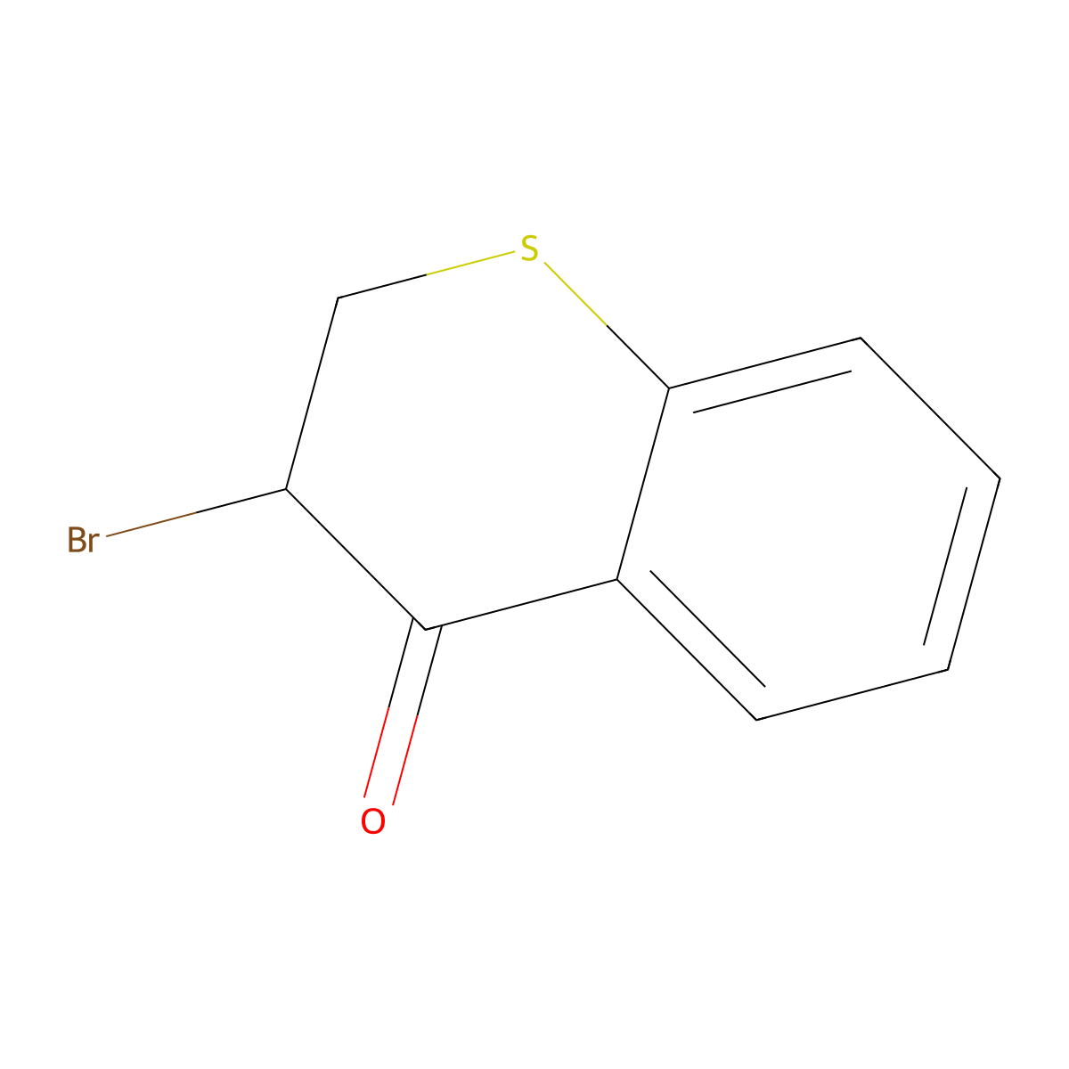 3-Bromothiochroman-4-one molecular structure, CAS 22366-66-1