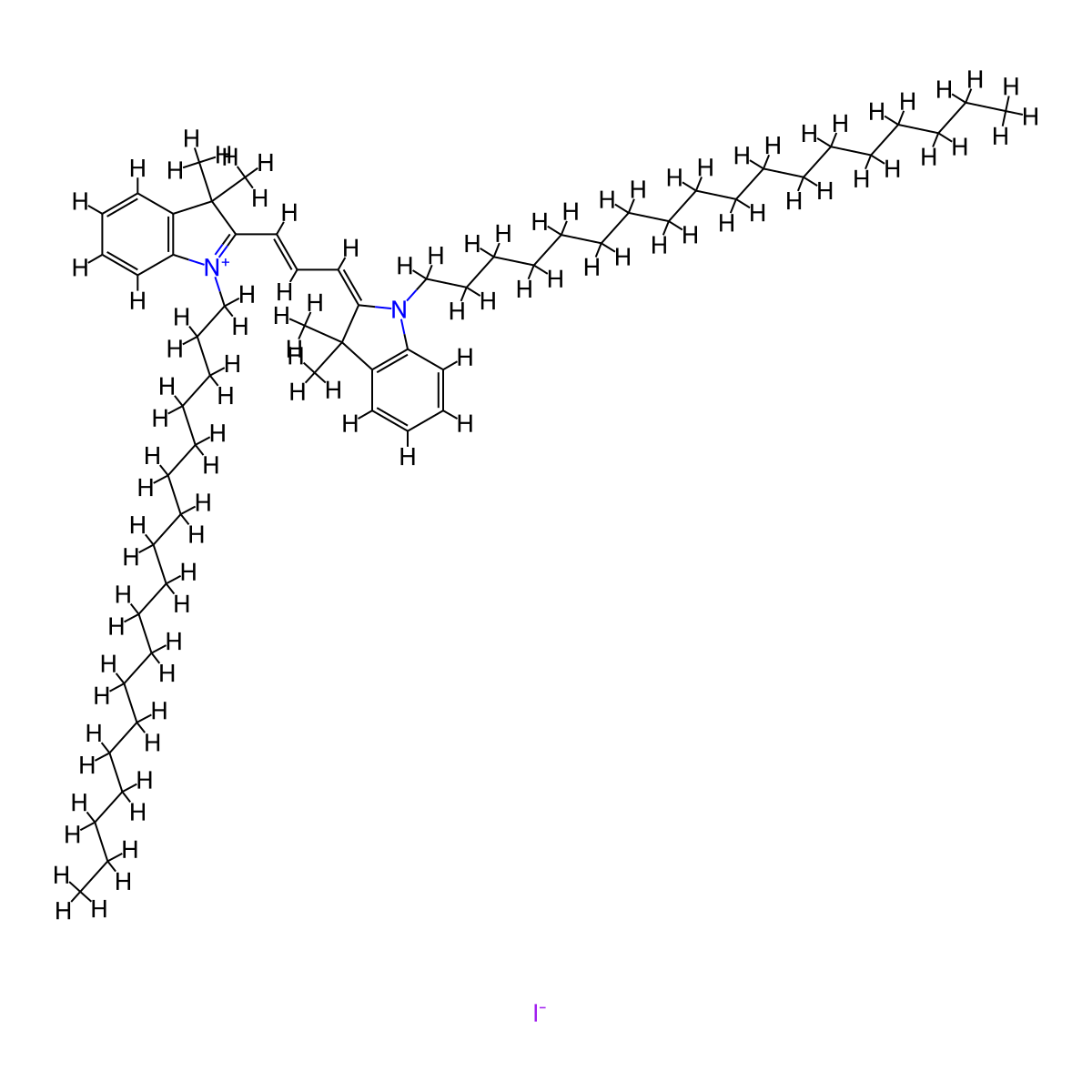 Cy3 dic18 molecular structure, CAS 22366-93-4