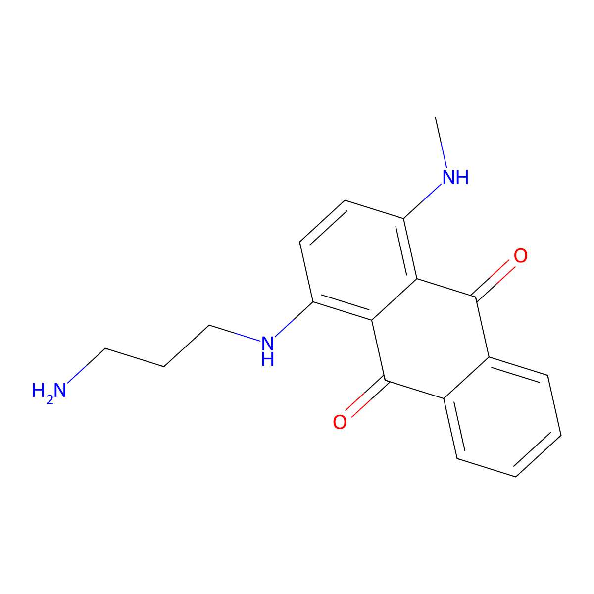1-[(3-Aminopropyl)amino]-4-(methylamino)-9,10-anthracenedione molecular structure, CAS 22366-99-0
