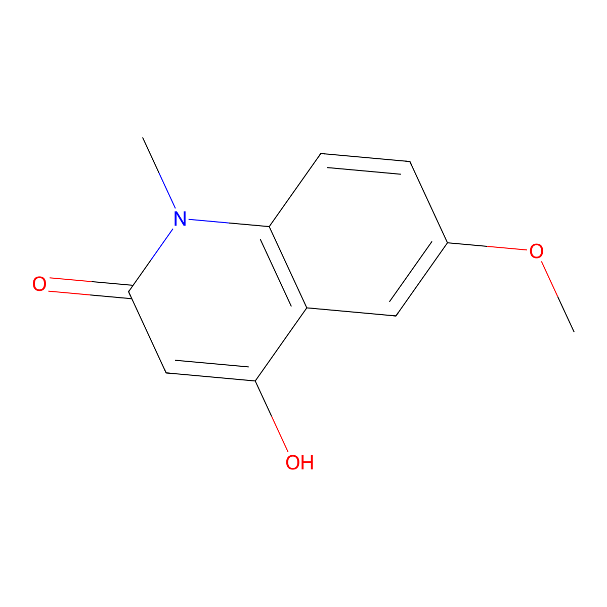 4-Hydroxy-6-methoxy-1-methylquinolin-2(1H)-one molecular structure, CAS 223668-09-5