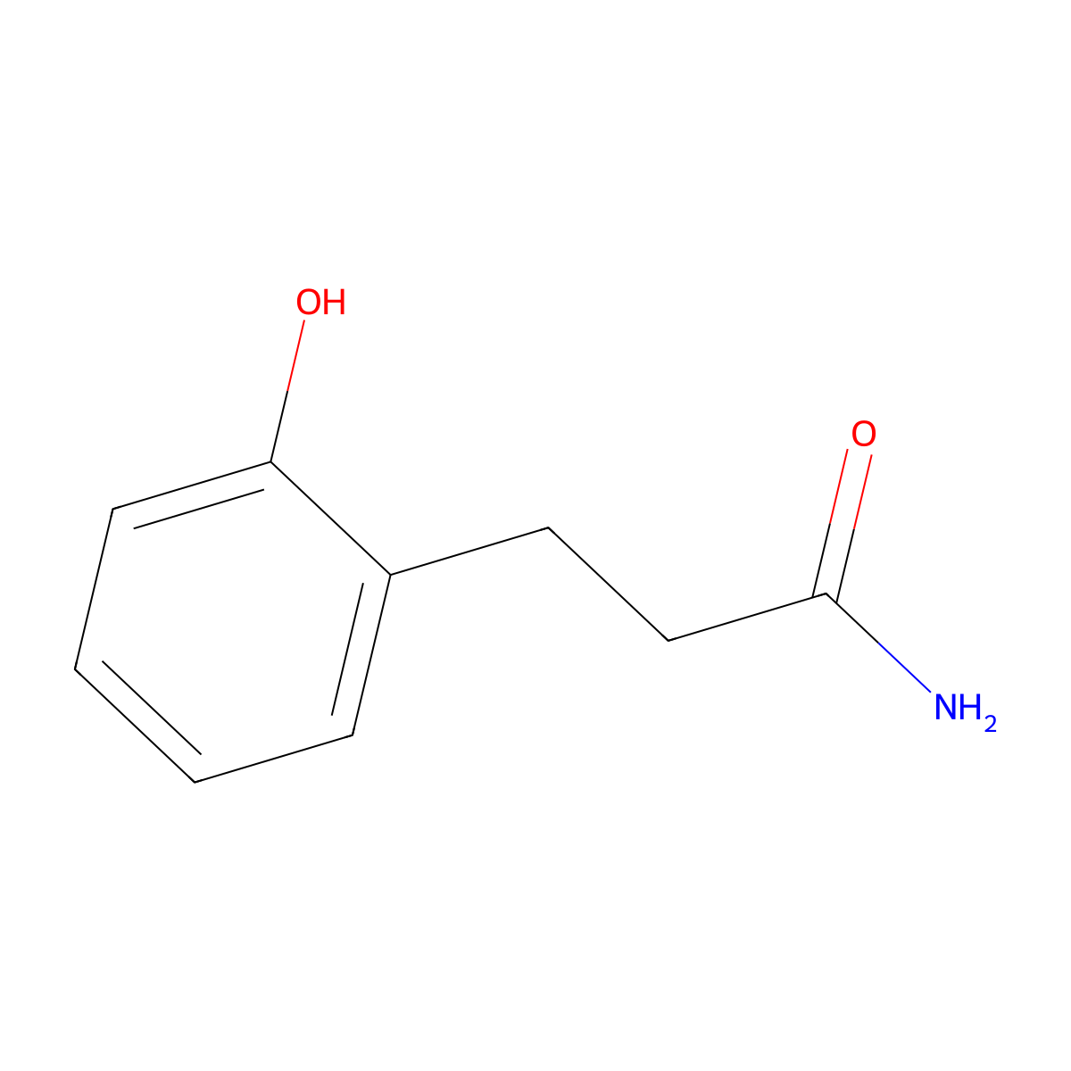 3-(2-Hydroxyphenyl)propanamide molecular structure, CAS 22367-76-6