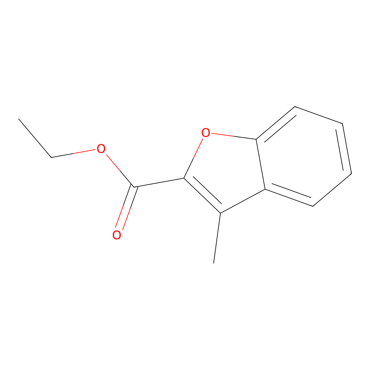 Ethyl 3-methyl-1-benzofuran-2-carboxylate molecular structure, CAS 22367-82-4