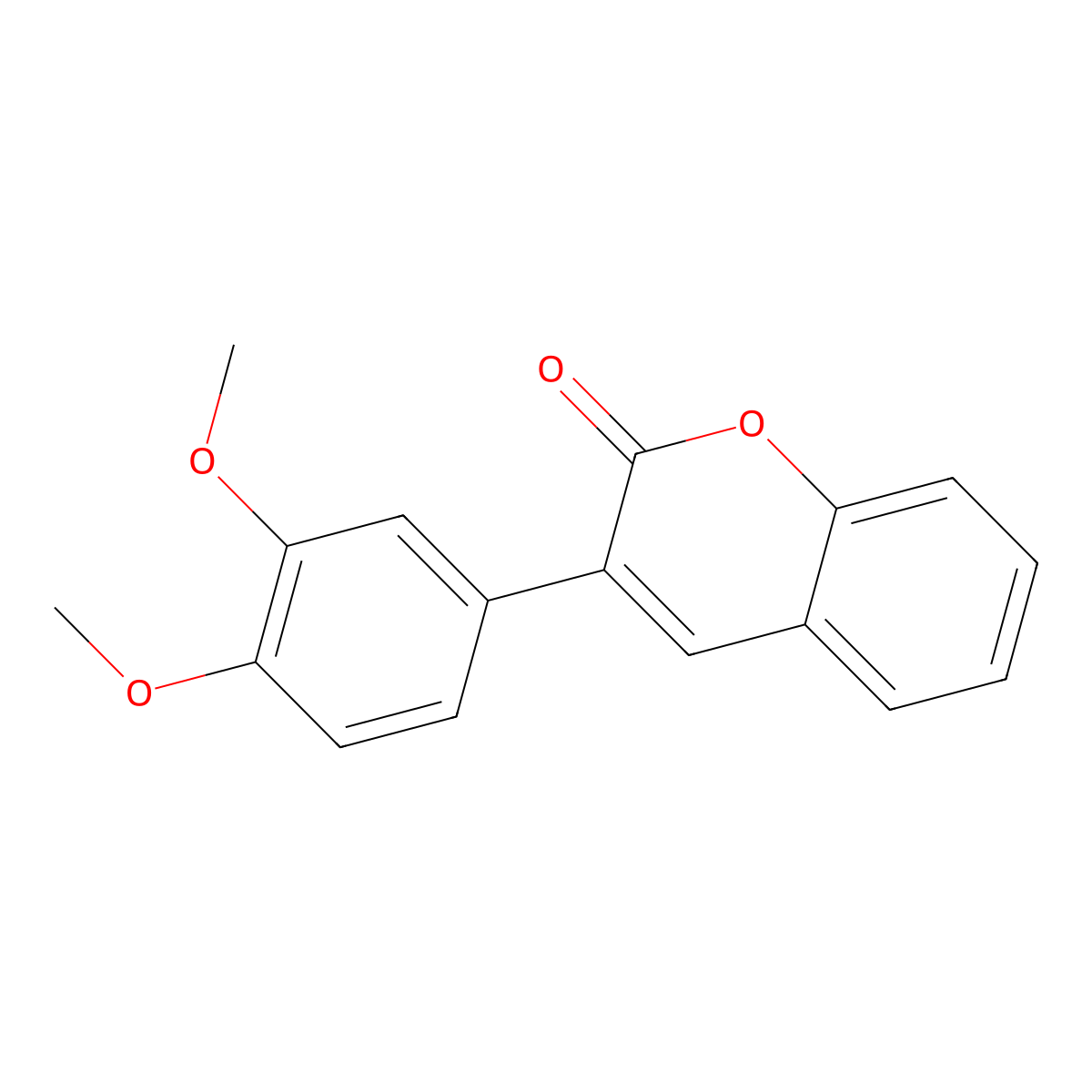 3-(3,4-Dimethoxyphenyl)chromen-2-one molecular structure, CAS 22367-92-6