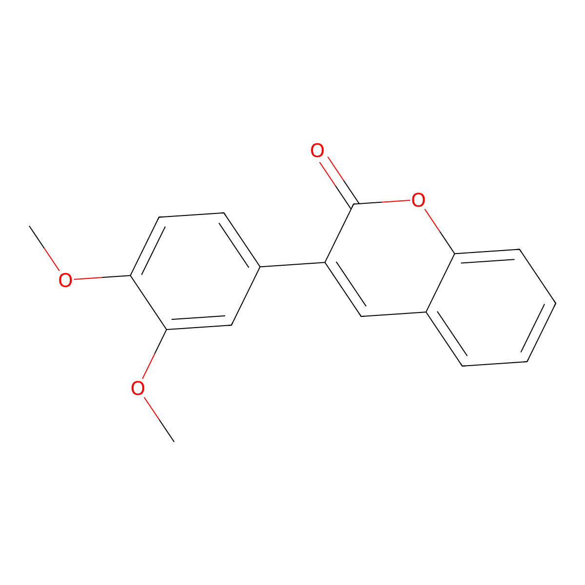 3-(3,4-Dimethoxyphenyl)chromen-2-one molecular structure, CAS 22367-92-6
